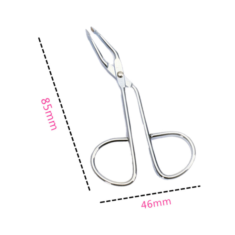 New Scissors Flat Tip Eyebrow Tweezers Clamp Clipper Stainless Removal Tool TE