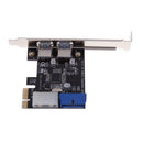 External 2Port USB3.0 + Internal 19pin Header PCIe Card 4pin IDE Power Conn