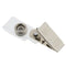Pack of 100 Metal ID Card Name Tag Badge Holder Clips, with Clear PVC Strap,