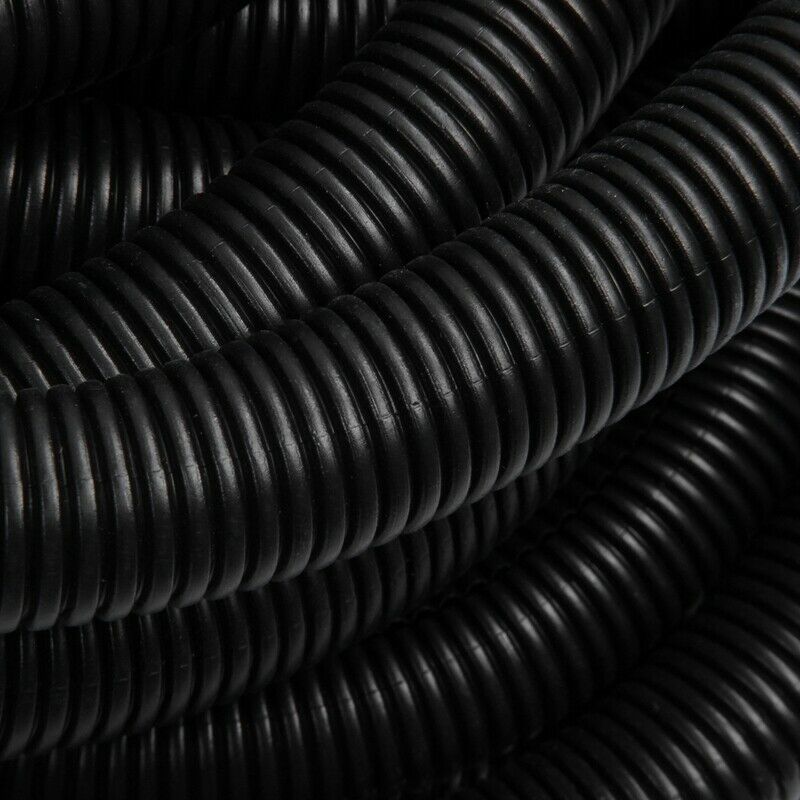 100 Ft. 3/4 inch Split Wire Loom Conduit Polyethylene Tubing Black Color Sl D9H6