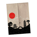 Noren Japanese Curtain Short Doorway Tapestry Linen Room Decoration Sunset