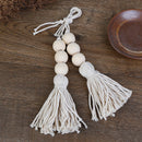 2Pcs Tassle Farmhouse Beads Natural Wood Bead Garland Rustic Wedding Ornament Gw
