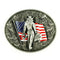 Men's American   Pattern with Flower Cowboy Western Metal Belt Buckle