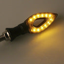 1X Bendable Motorcycle Led Turn Signal Lights Indicator Blinker Lamp Amb JR