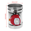 4" Stainless Steel 220V AC Electric Solenoid air Valve Damper Tight Water Steam