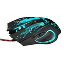 Cool Black 3200 DPI Mice 6 LED Buttons Wired USB Optical Gaming Mouse GRTY POH