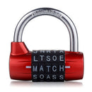 5 Letter Zinc Alloy Combination Padlock Code Password Lock Door Cabinet Dra