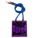 Digital Display Fuel Saver Grounding Voltage Regulator Stabilizer (Purple)