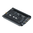 Black Metal Cased CY B+M Socket 2 M.2 NGFF (SATA) SSD to 2.5 SATA Adapter A
