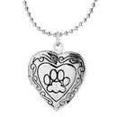 Valentine Lover Gift Animal Dog Paw Print Photo Frames Can Open Locket Neck A3V2