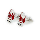 Santa-Pattern Cufflinks Father Christmas Cufflinks Men's Cuff Links Christm Z7V6