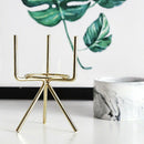 Nordic Home Minimalist Style Marble Vase Wrought Iron Tabletop Succulent Fl P1M7
