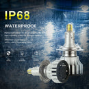 2x 24 Chips H7 LED Lamp Car Headlight Bulbs LED 360 Degree 6500K 18000LM FT
