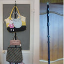 Set Of 2, Adjustable Over The Door 8 Hook Hanger Hat Handbag Clothes