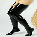 Fashion Womens Sexy Long Socks Thigh High Stockings Faux Leather Club-wear