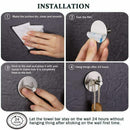 Adhesive Hook, Wall Hooks for Bathroom Towel Hooks Kitchen Room Hook Stick, G3R9