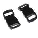 20pcs Black Buckle Contoured Side Quick Release for Paracord Bracelet 10mm