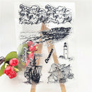 Coastline and lighthouse tower Silicone Stamp DIY Scrapbooking Photo Album*DecME