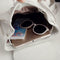 4pcs/Set Women Double Zips Backpack Crossbody Bag Handbag Key Bag(White)