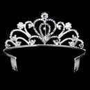 Fashion Wedding Party Bride Crown Rhinestones Headband with Comb Tiara Whit X2J4