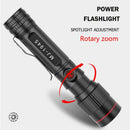 Portable 600LM P8 LED Flashlight Outdoor Torch Built-in Battery USB Charger