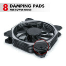 120Mm Cpu Cooler Cooling Fan Intel Led 8 Damping Pads Lower Noise Heatsink