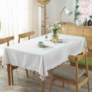 Simple Linen Tablecloth Wedding Decoration Table Cloth Rectangular Pure Col