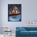 Owl Upside Down Full Round Rhinestone Diamond Painting Handmade Wall Craft