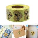 500 Thank You Stickers Seals Mini DIY Craft Heart-Shaped new Favours Lables E3B6