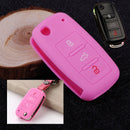 Silicone 3 Button Key Cover Case Shell fit for Skoda Octavia VW Golf Passat B6
