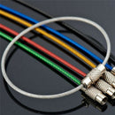 5X Stainless Steel Wire Keychain Cable Key Ring Chains Outdoor Hiking Elegant Z