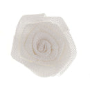 20Pcs Rustic Flower Rose Wedding Burlap Hessian Jute Retro Decor White+Brown