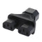 IEC320 C14 Right Angle C13 Male Dual To Female Power Adapter Y Splitter