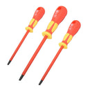 Set Of 3 Flat Insulated Screwdriver Flat Terminal Block Screwdriver Power Tools