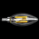 Dimmable E12 6W COB Edison Candle Flame Filament LED Light Bulb Lamp 10*3.5 Y6P1