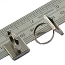 2pcs metalic black Adjustable Ring Blanks Square Cabochon Jewelry Making Finding