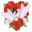 Full Diamond Round Diamond 5D DIY Diamond Painting "Love Flower Dove" Diamo