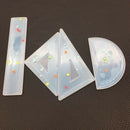 4Pcs Silicone Molds Ruler Set Square Protractor Crystal Epoxy Mold Soap Can