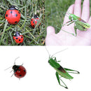 2 Pieces Magnetic Lifelike Ladybug & Katydid Clay Insects Bugs Figures Realistic
