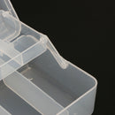2 Tray Compartments Fishing Fish Lure Box Tackle Two-Sided Storage Plastic