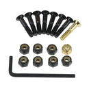 8pcs Replacement Skateboard Truck Hardware Set Longboard Flat Head Screws Bolts