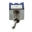 2 Pcs Blue Mini DPDT ON/ON Toggle Switchs w 6 Terminals F8T4
