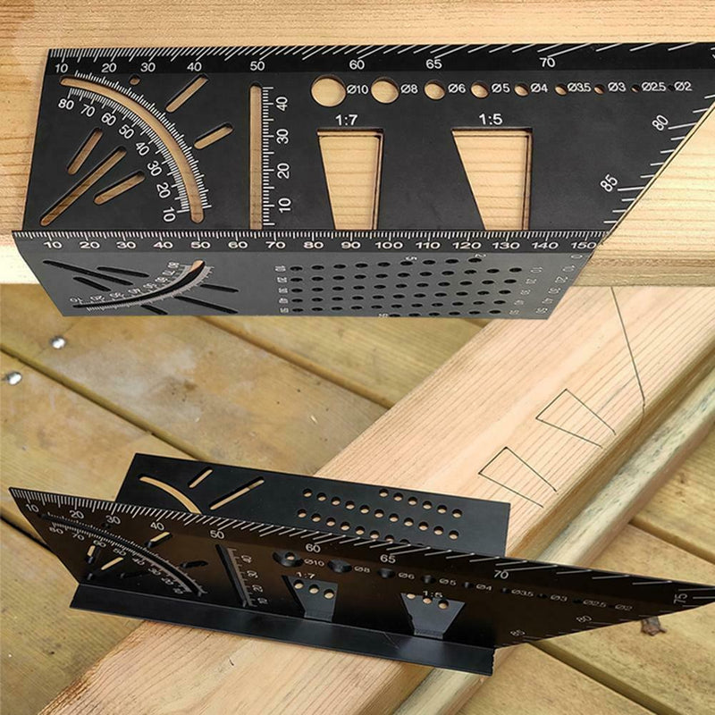 Aluminum Woodworking Scriber Mark Line Gauge Dovetail Maker Template Guide Tool