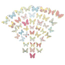 42pcs Mixed Butterfly Edible Glutinous Wafer Rice Paper Cake Cupcake ToppersJ lj