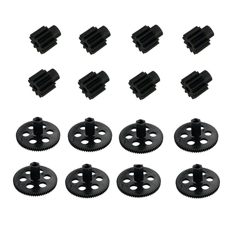 16x Motor Gears Pinion For Xs809 Xs809hc Xs809hw Rc Drone, Black