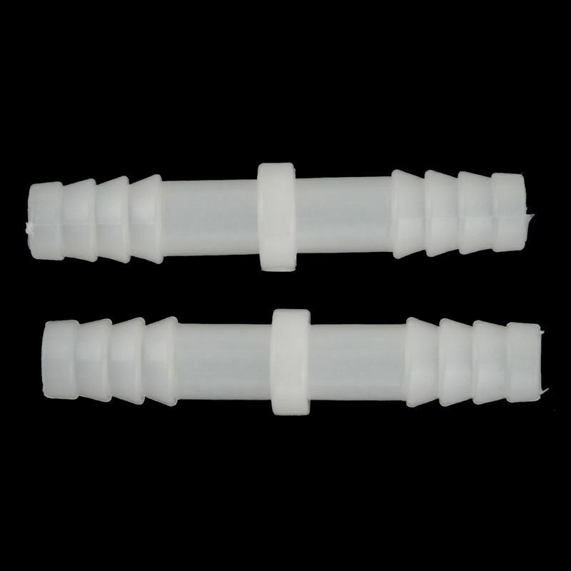 2 pcs. Aquarium straight connector 8mm diameter for air line tube, white J9I3