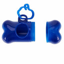 Dispenser Box Case Pet Garbage Clean Waste Bag Bone Shape blue