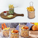 4Pcs Of Set Mini Round Fries Basket Oil Strainer French Fries Chef Kitchen
