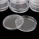 200pcs 22.5/28mm Transparent Round Case Coin Storage Capsules Container Box