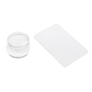 4cm Chunky Clear Jelly Transparent Soft Stamper and Scraper Set - Nail Art